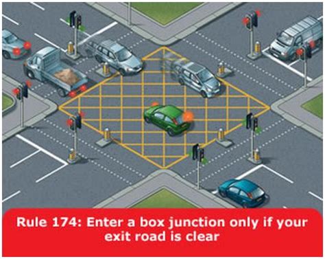 highway code box junction rule 174|highway code 174 signage.